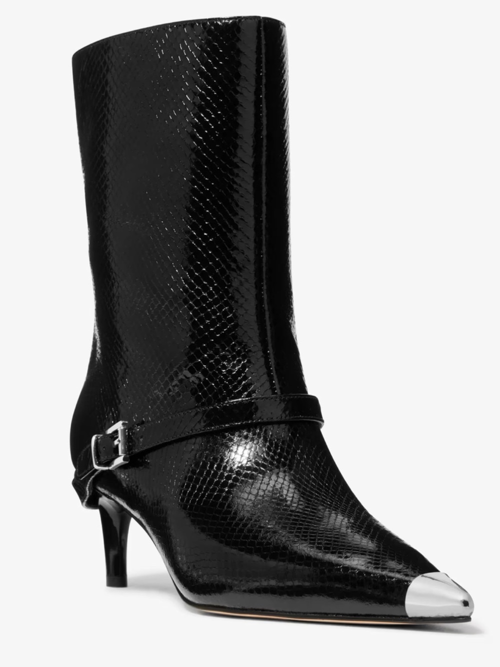 🖤 MICHAEL KORS Kasia Snake Embossed Leather Buckle Boot 🖤 NWT 🖤 - Picture 16 of 16
